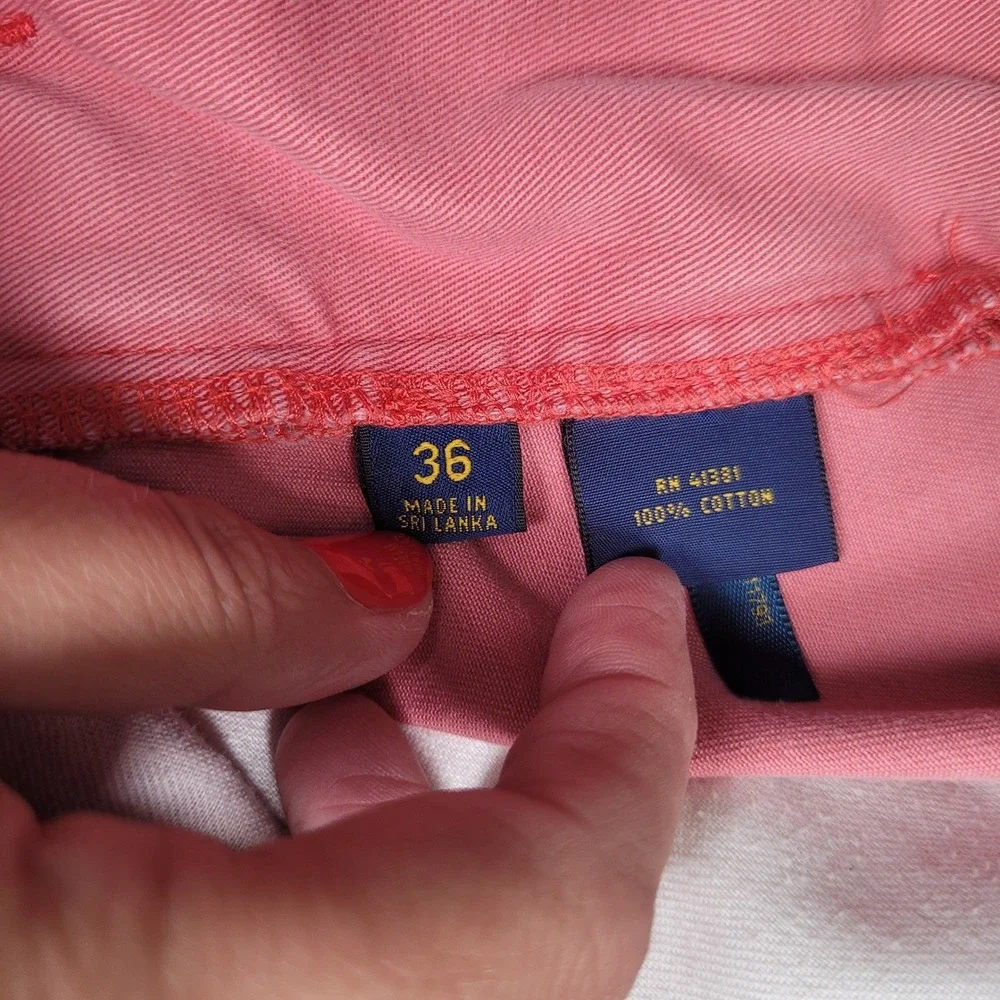 Polo Ralph Lauren Mens Classic Fit 6 Inch Chino Shorts Pink Size 36